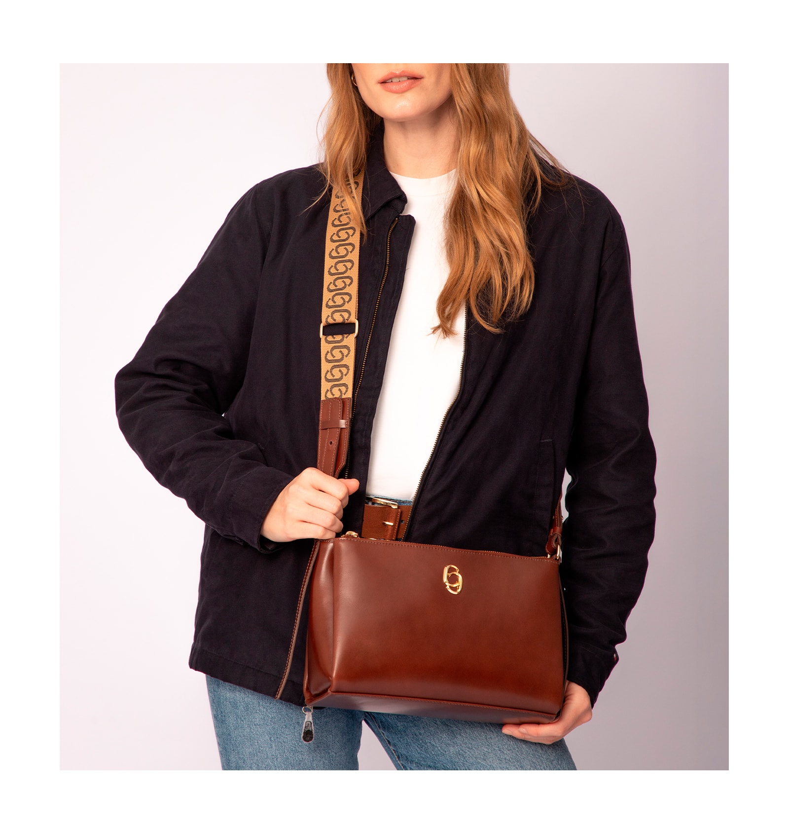 Bolsa Transversal Couro Marrom