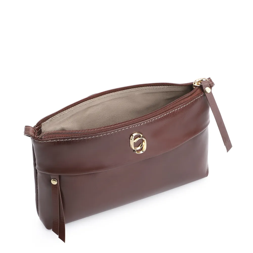 Bolsa Transversal Couro Marrom - imagem 4