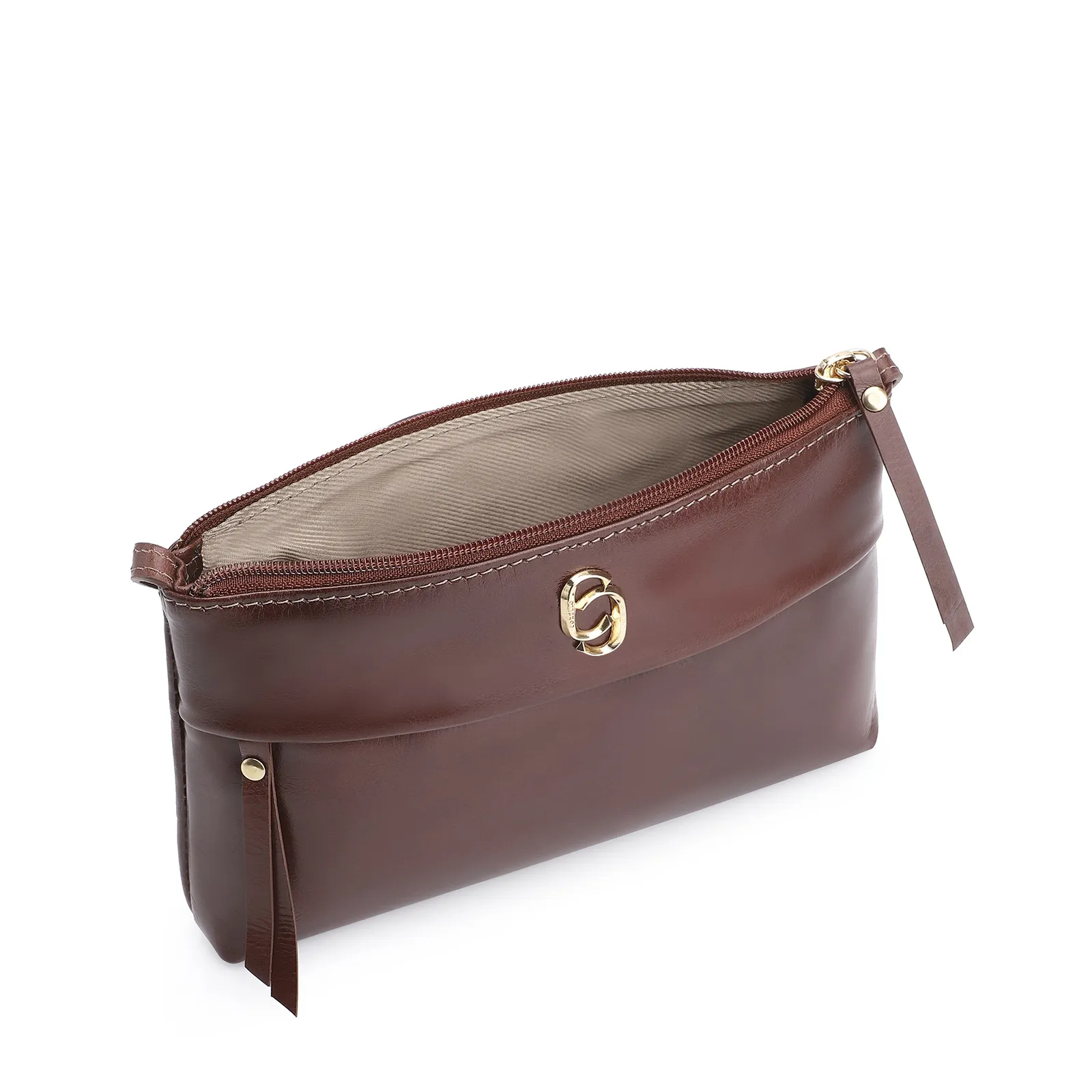 Bolsa Transversal Couro Marrom