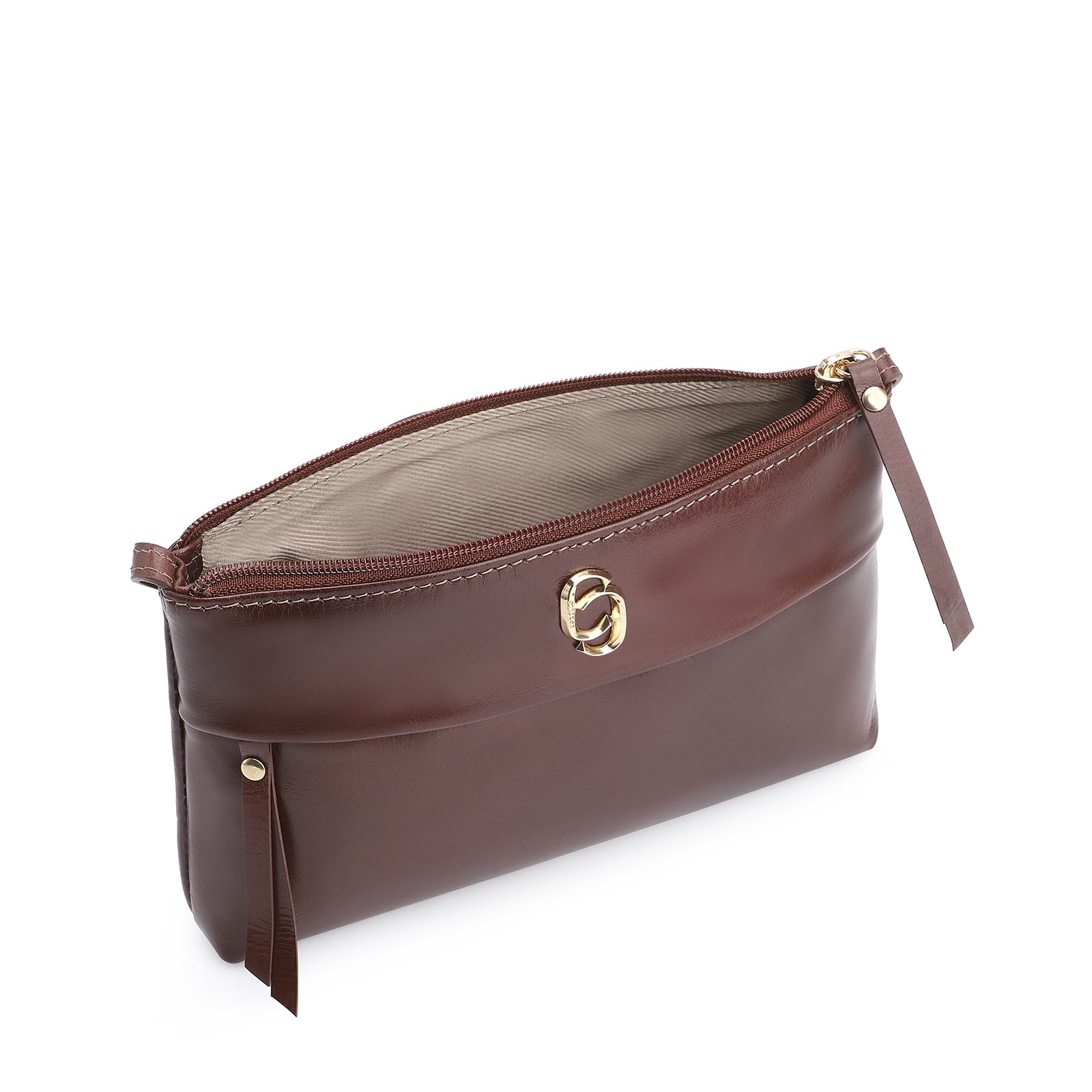 Bolsa Transversal Couro Marrom
