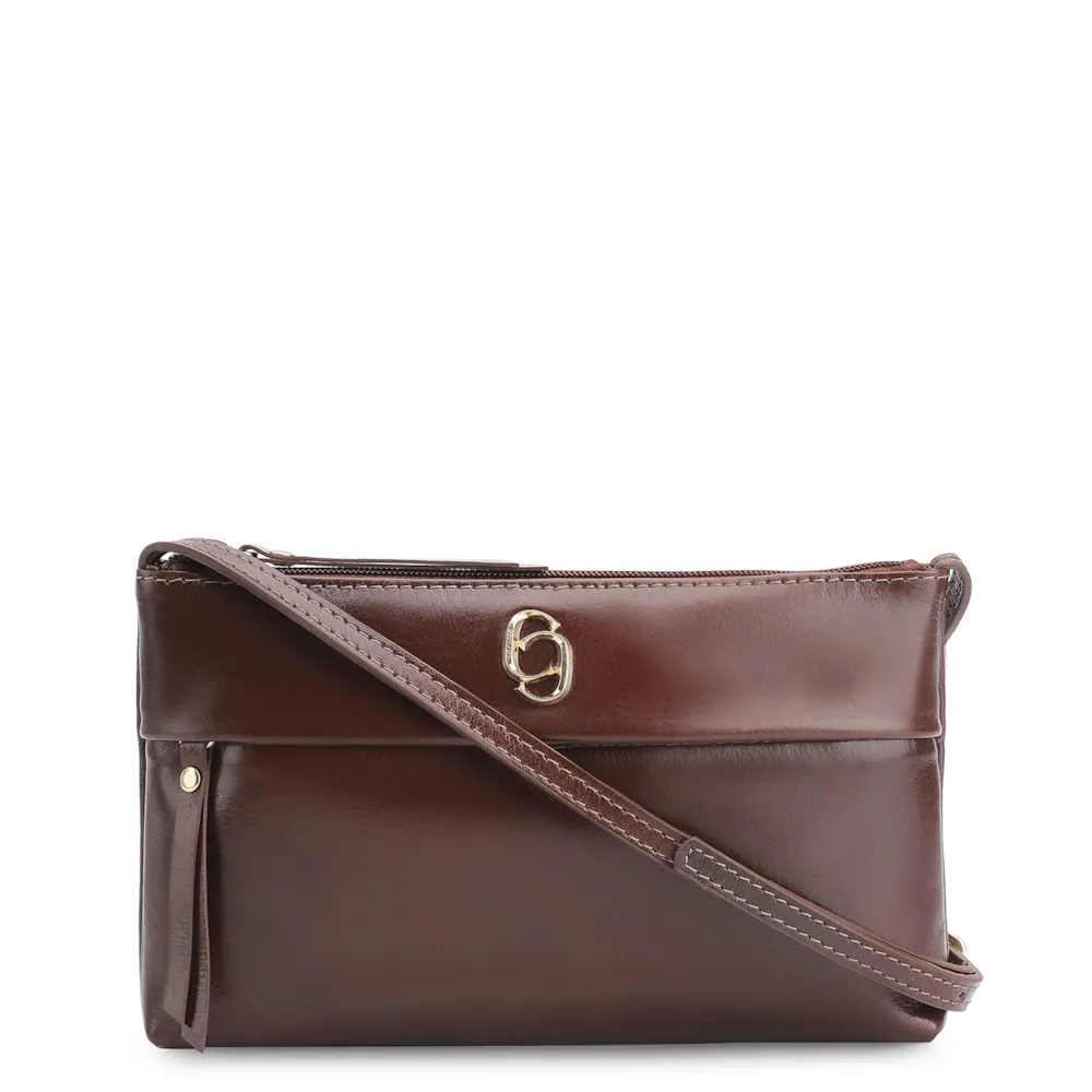 Bolsa Transversal Couro Marrom