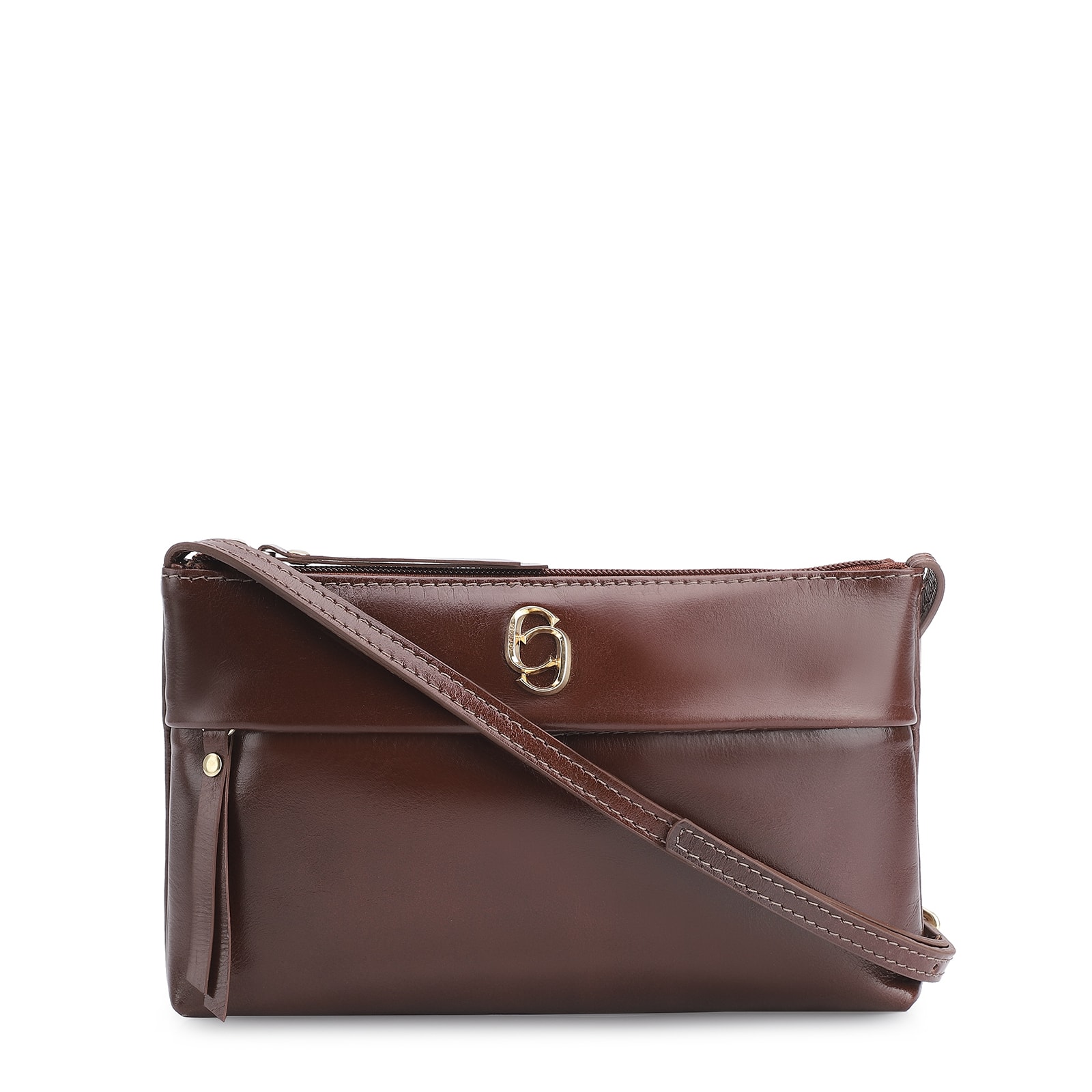 Bolsa Transversal Couro Marrom