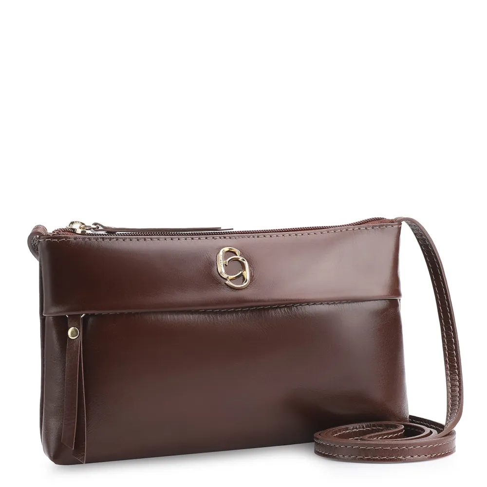 Bolsa Transversal Couro Marrom - imagem 2