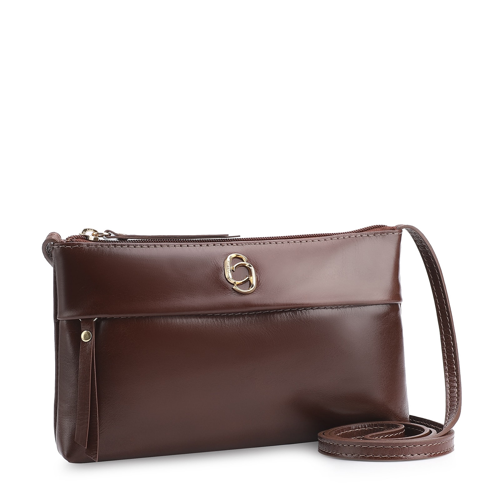 Bolsa Transversal Couro Marrom