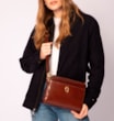 Bolsa Transversal Couro Marrom - imagem 2