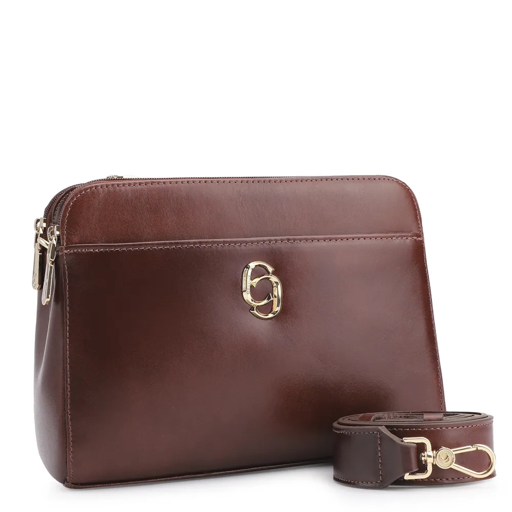 Bolsa Transversal Couro Marrom - imagem 3