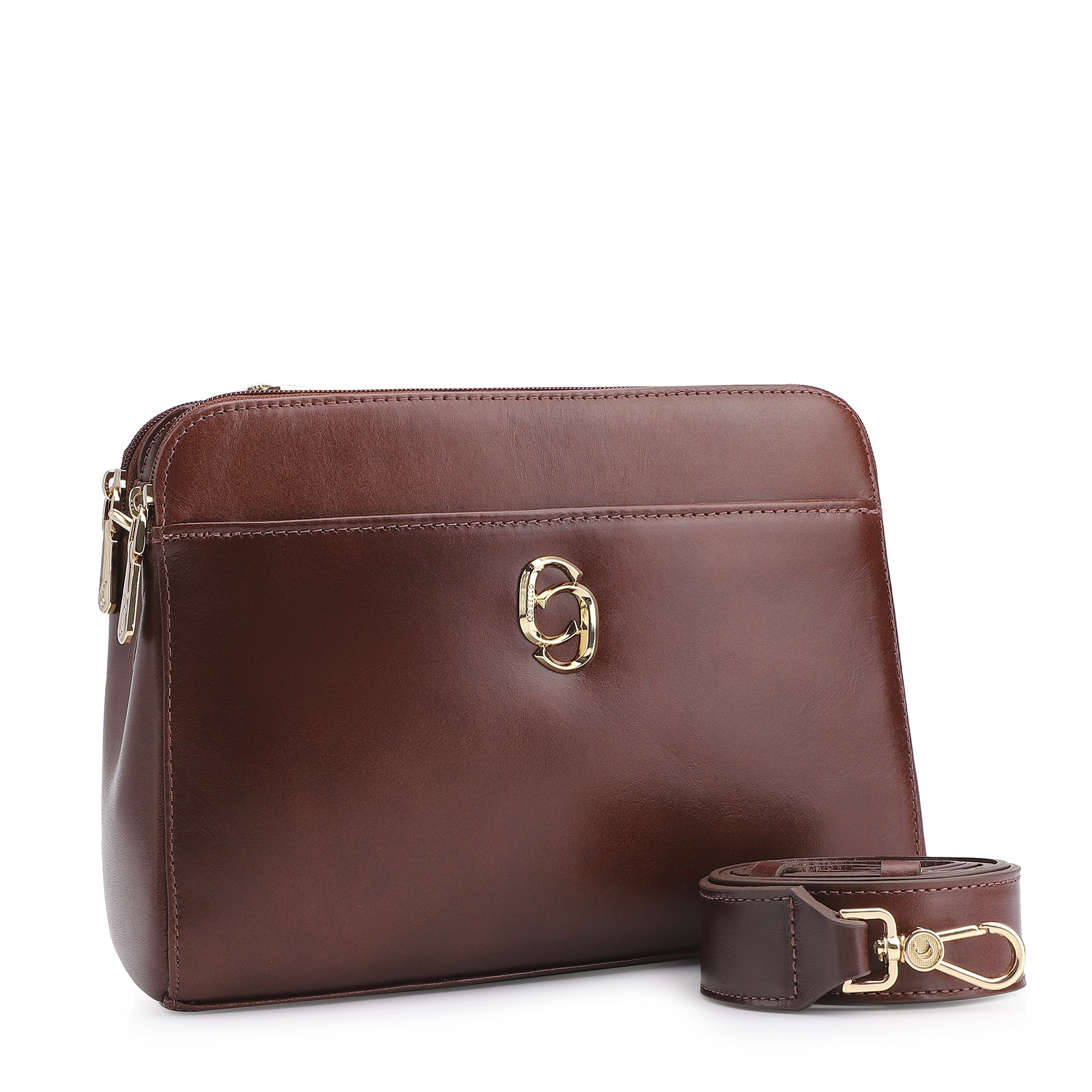 Bolsa Transversal Couro Marrom
