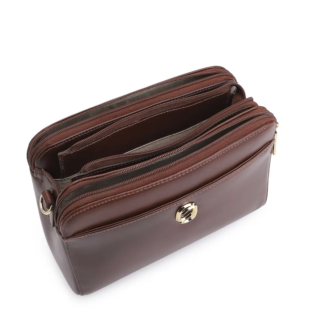 Bolsa Transversal Couro Marrom - imagem 5