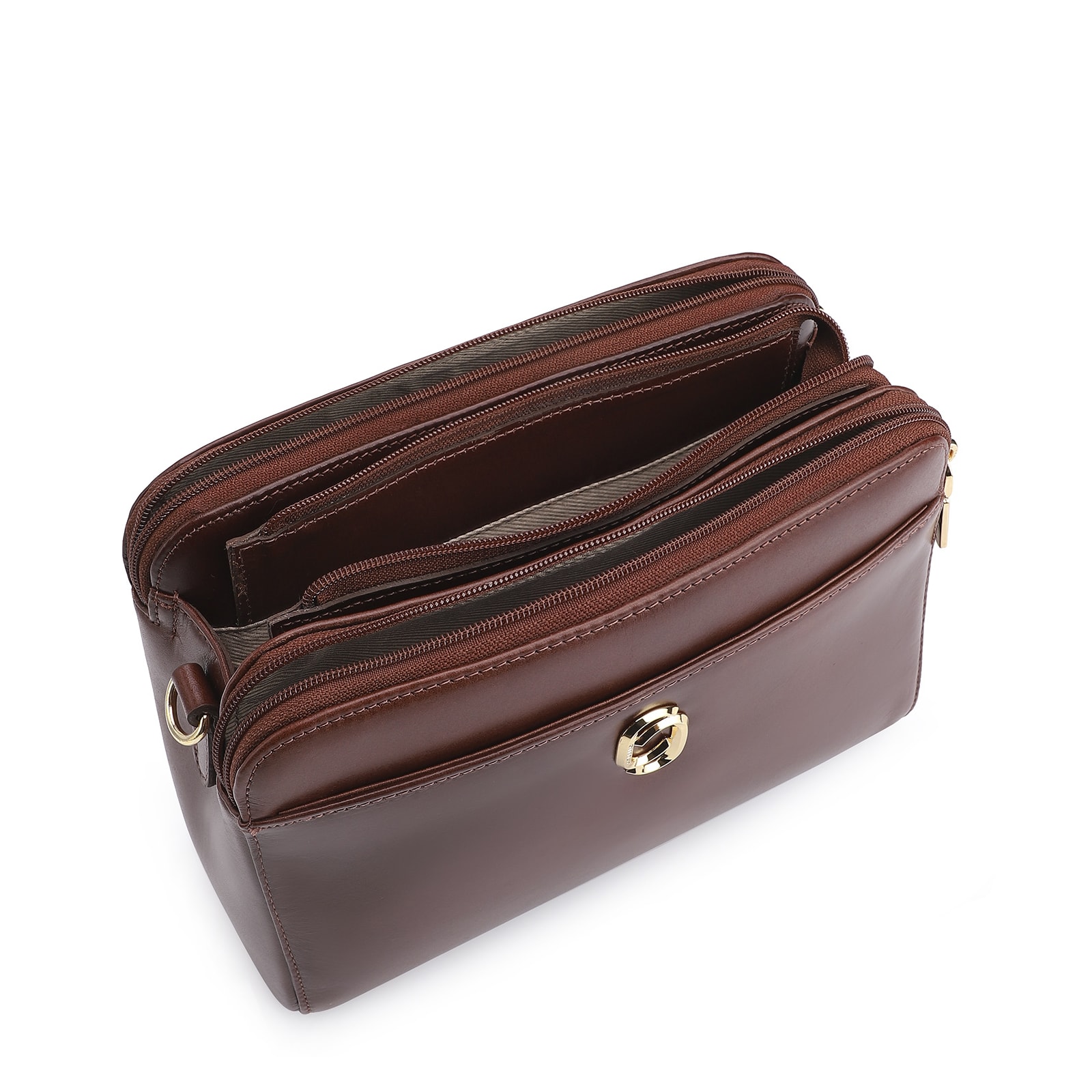 Bolsa Transversal Couro Marrom