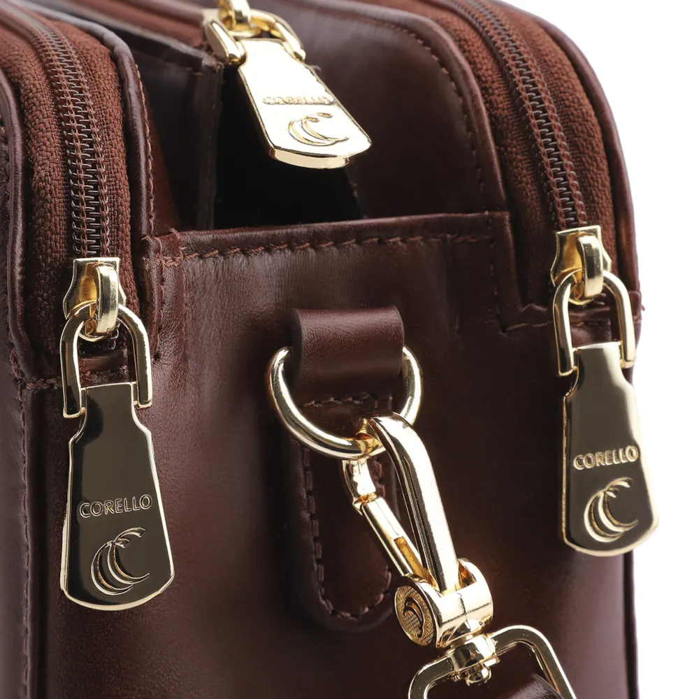 Bolsa Transversal Couro Marrom - imagem 6