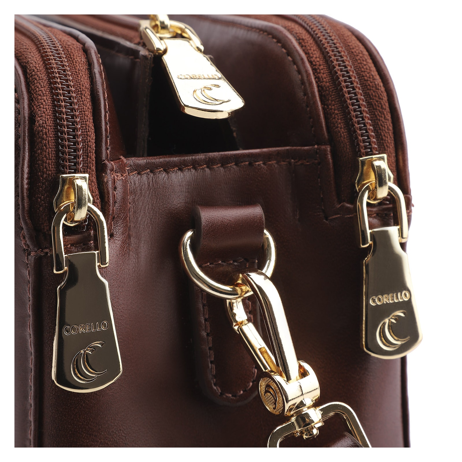 Bolsa Transversal Couro Marrom