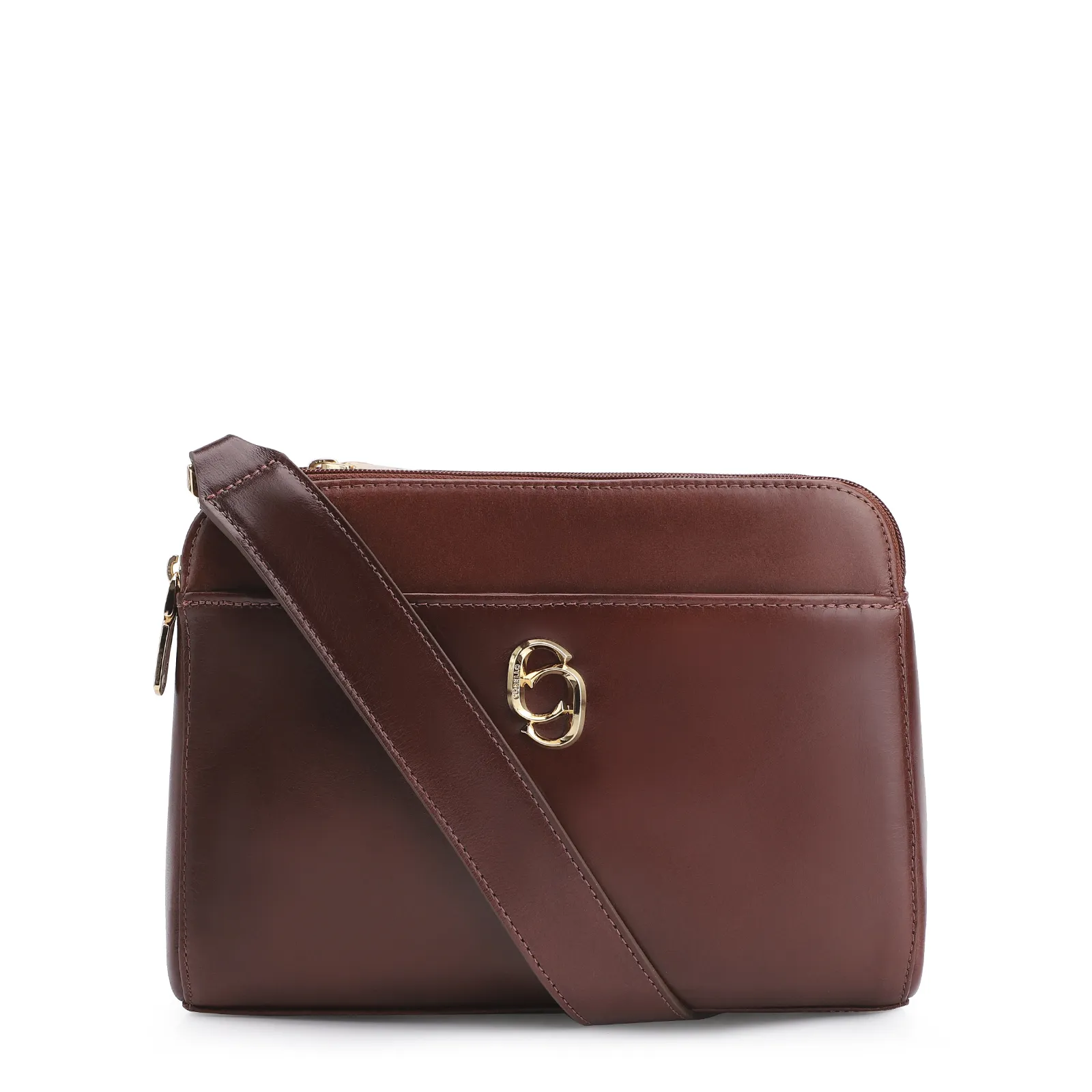 Bolsa Transversal Couro Marrom