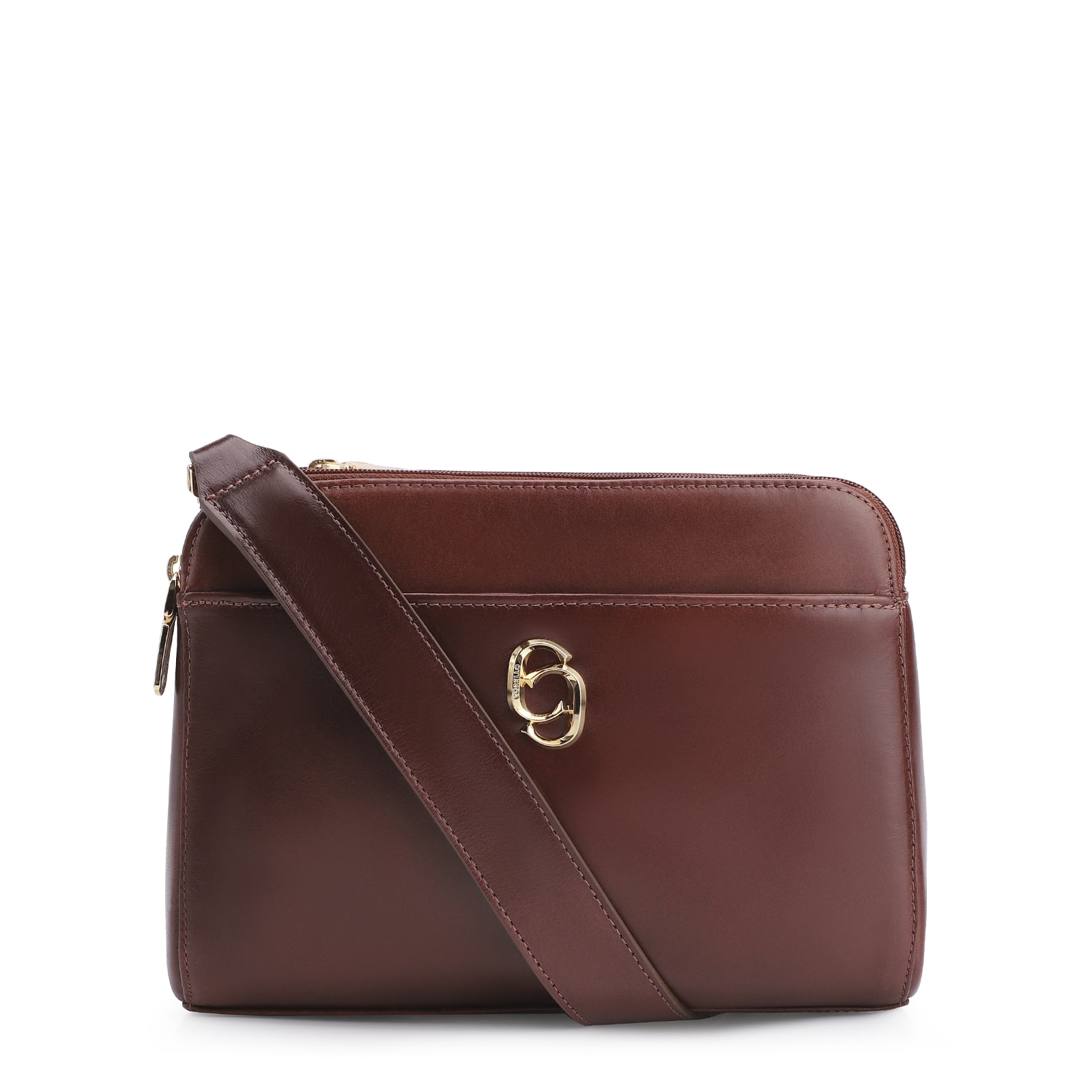 Bolsa Transversal Couro Marrom