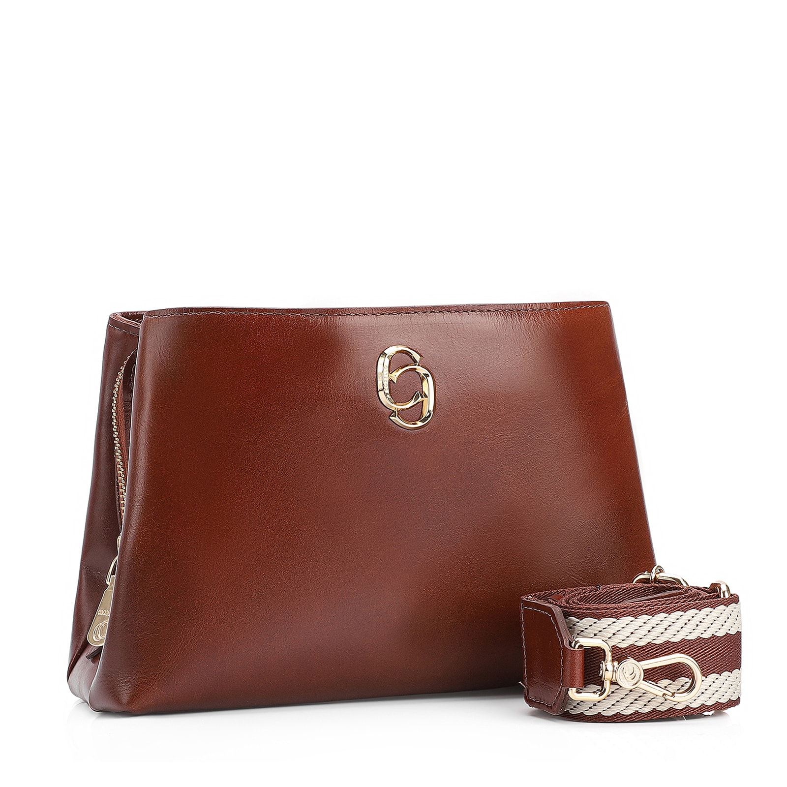 Bolsa Transversal Couro Marrom