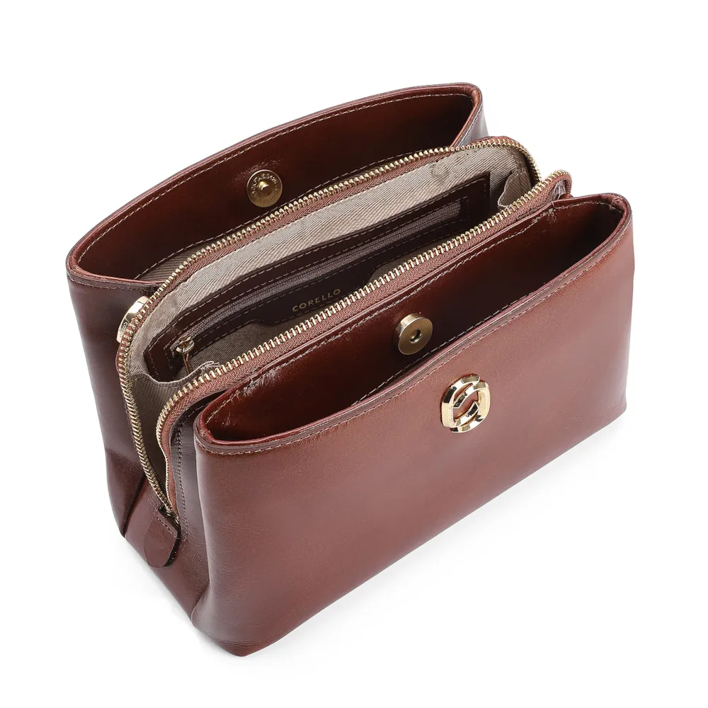 Bolsa Transversal Couro Marrom - imagem 4