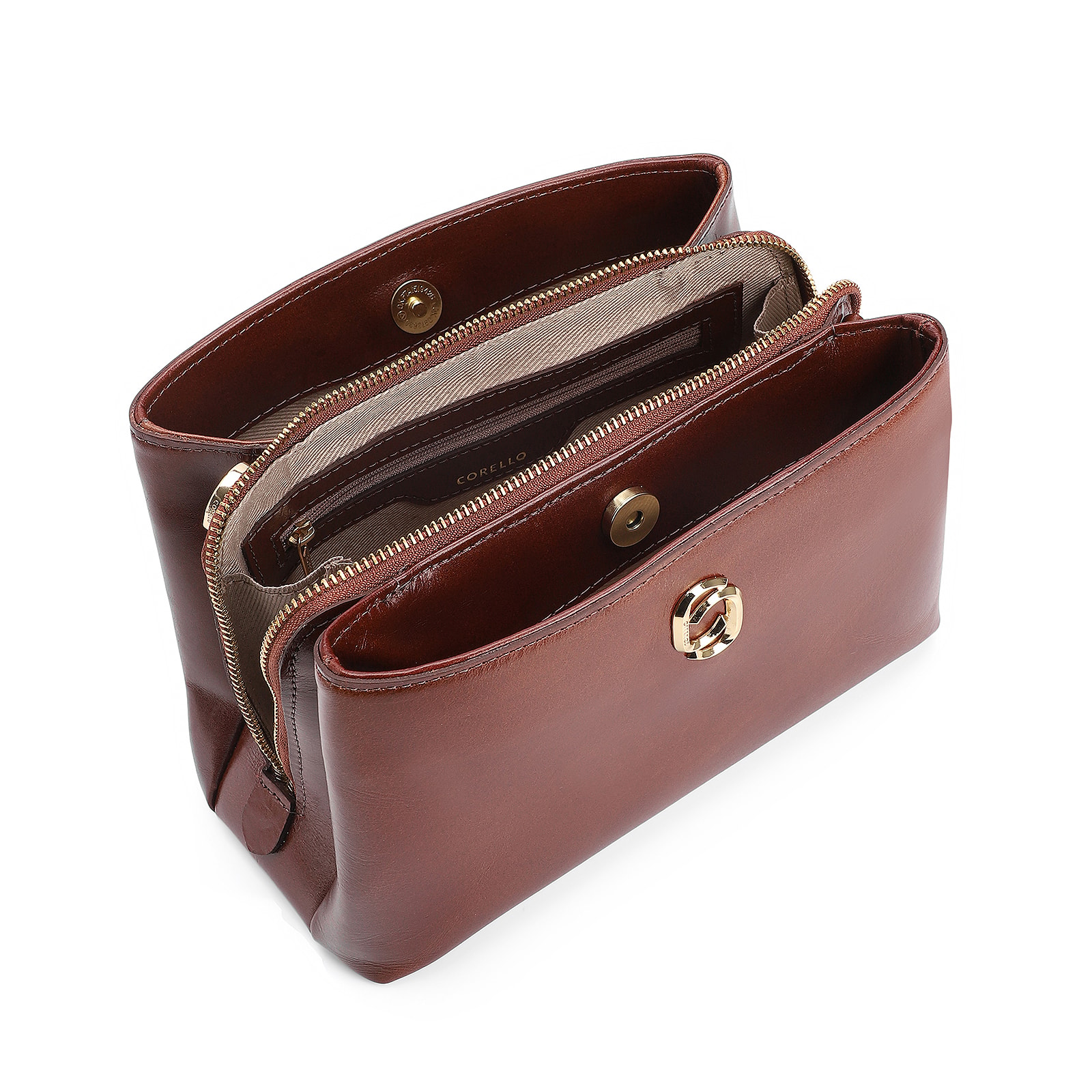 Bolsa Transversal Couro Marrom