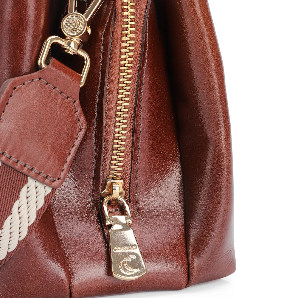 Bolsa Transversal Couro Marrom - imagem 5