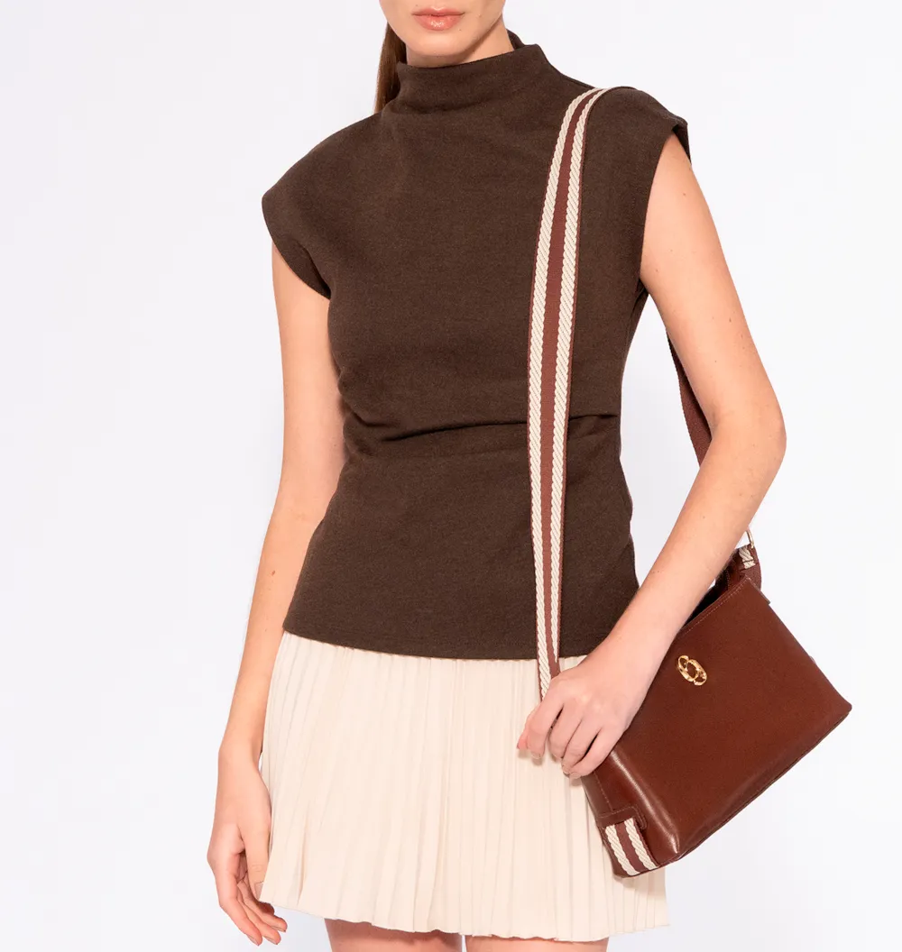 Bolsa Transversal Couro Marrom - imagem 7