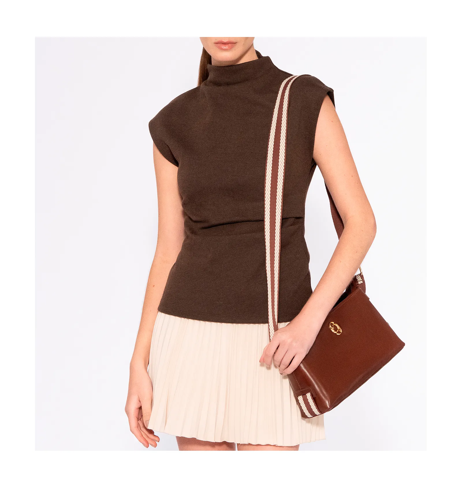 Bolsa Transversal Couro Marrom
