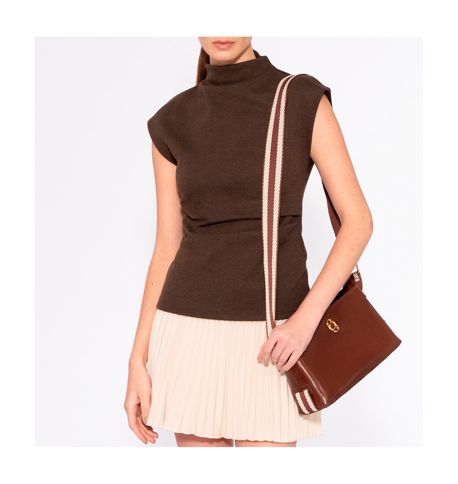 Bolsa Transversal Couro Marrom