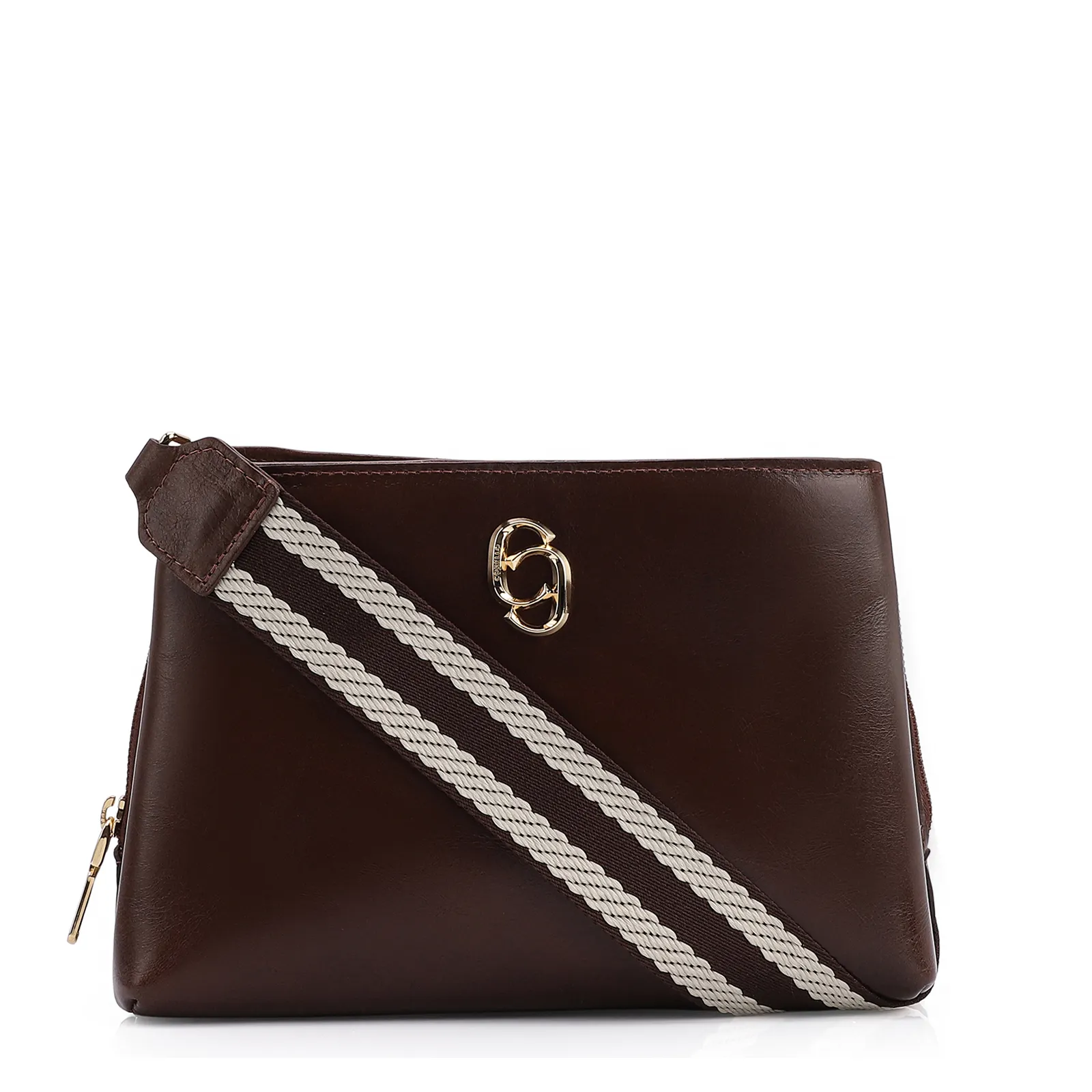 Bolsa Transversal Couro Marrom