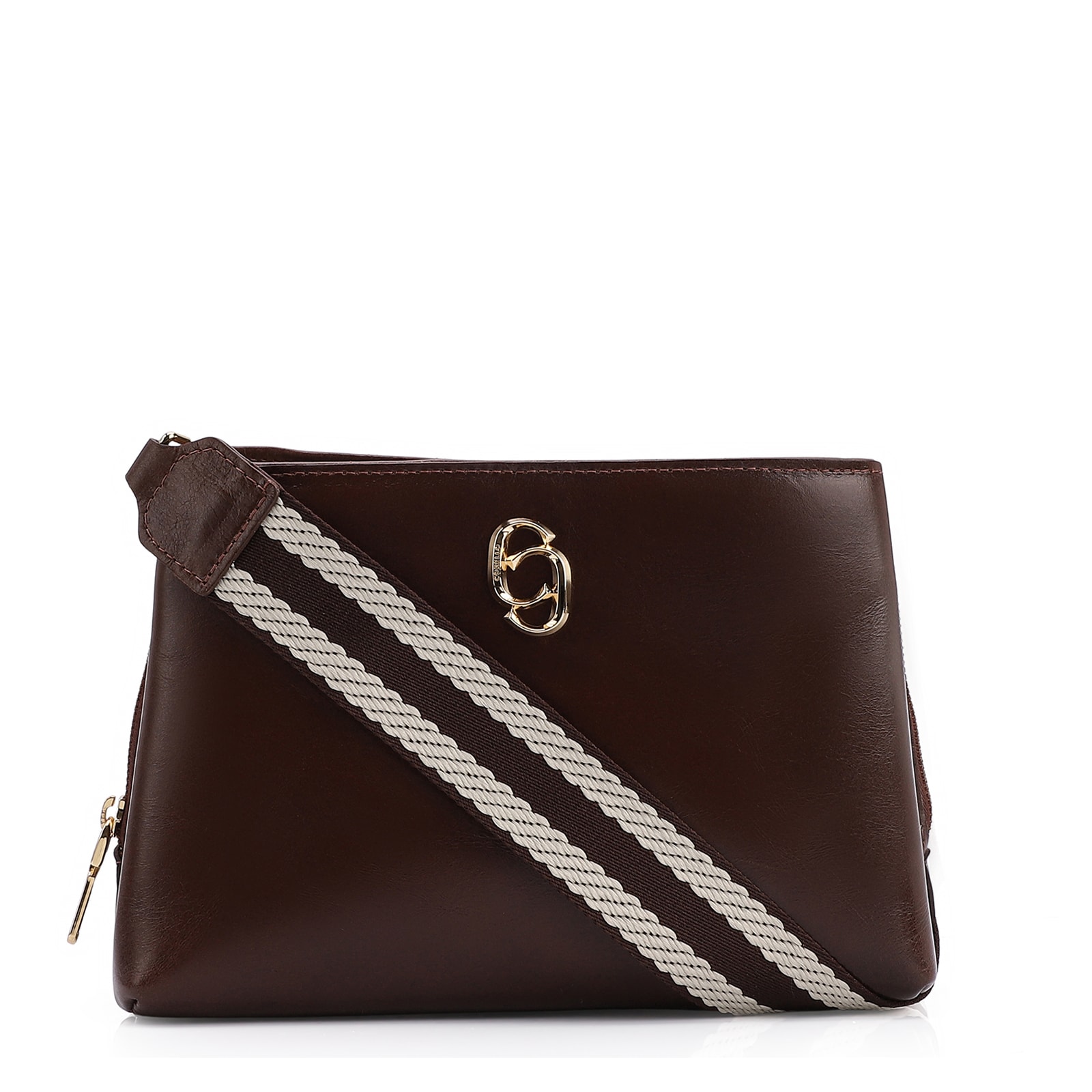 Bolsa Transversal Couro Marrom