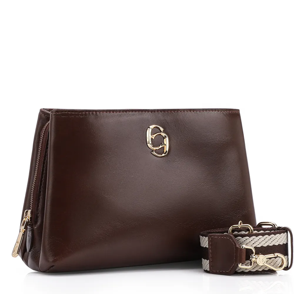 Bolsa Transversal Couro Marrom - imagem 2