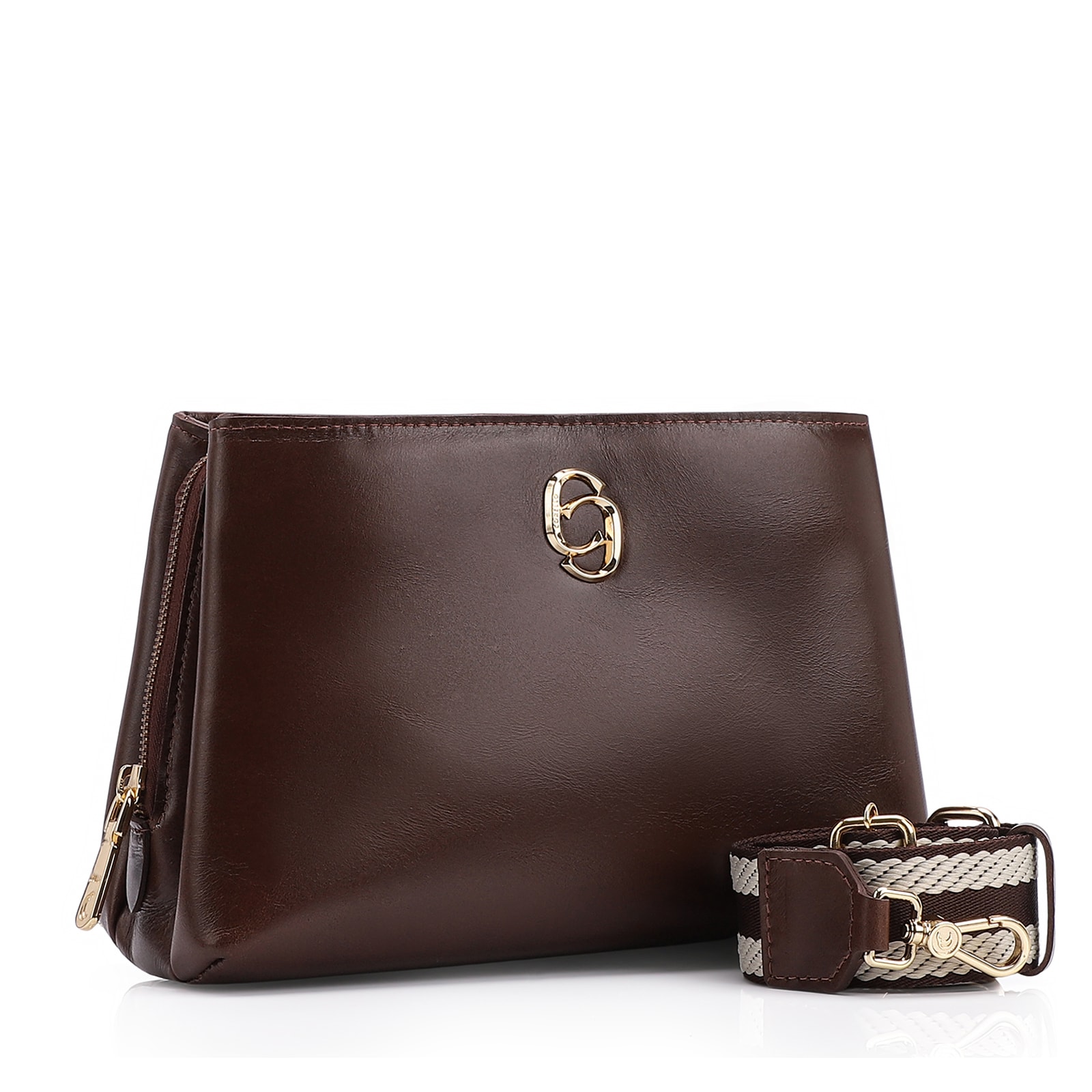 Bolsa Transversal Couro Marrom