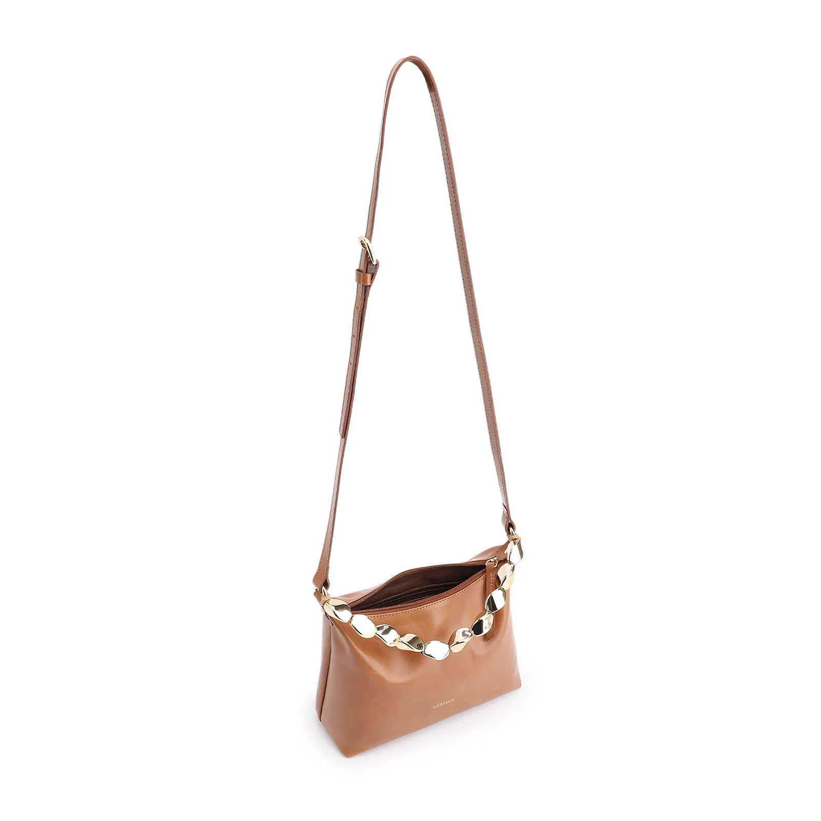 Bolsa Transversal Couro Marrom