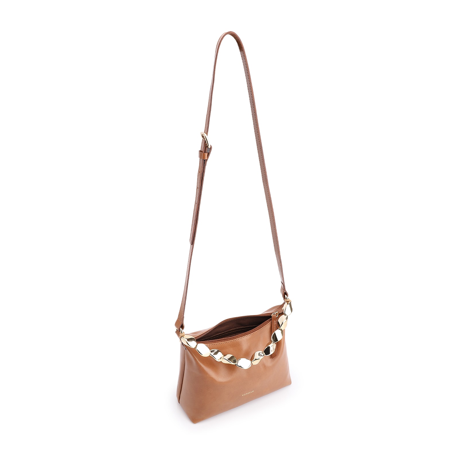 Bolsa Transversal Couro Marrom