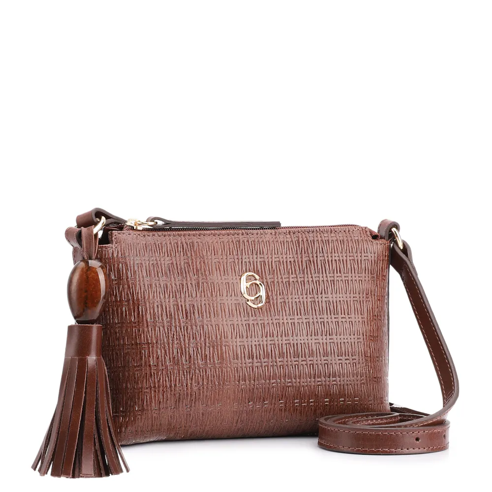 Bolsa Transversal Couro Marrom - imagem 3