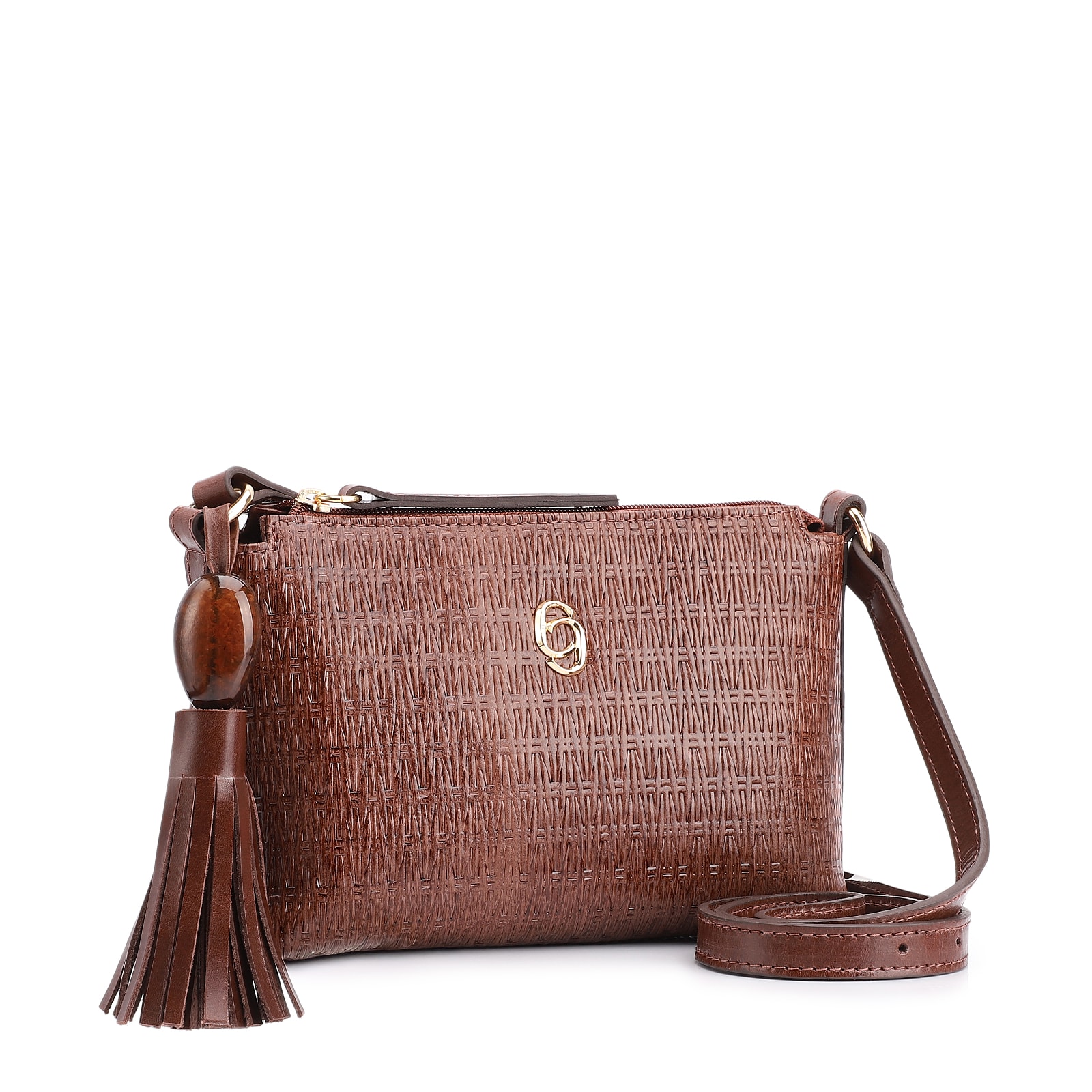 Bolsa Transversal Couro Marrom