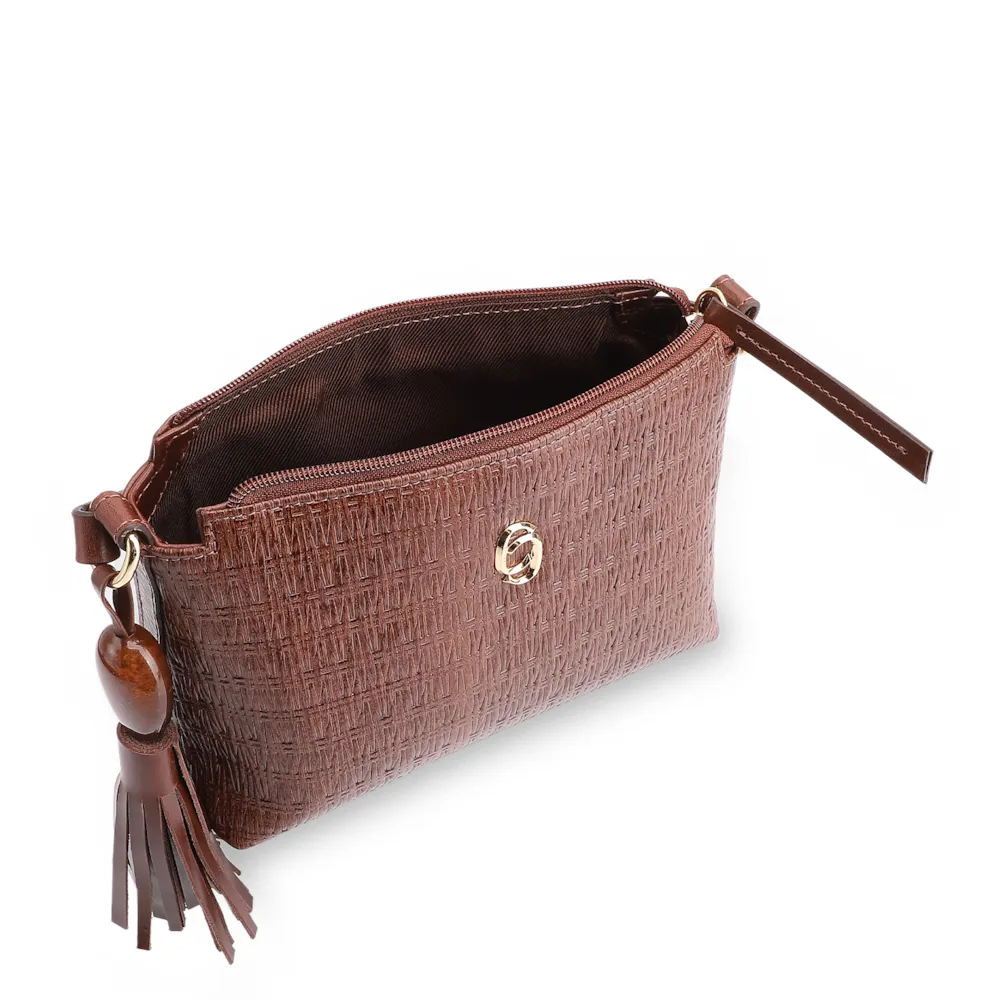 Bolsa Transversal Couro Marrom - imagem 5