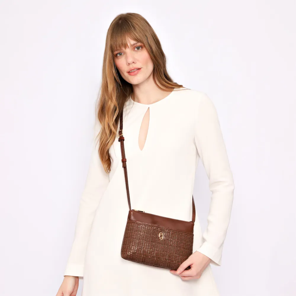 Bolsa Transversal Couro Marrom - imagem 8