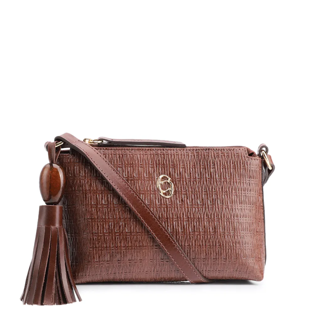 Bolsa Transversal Couro Marrom