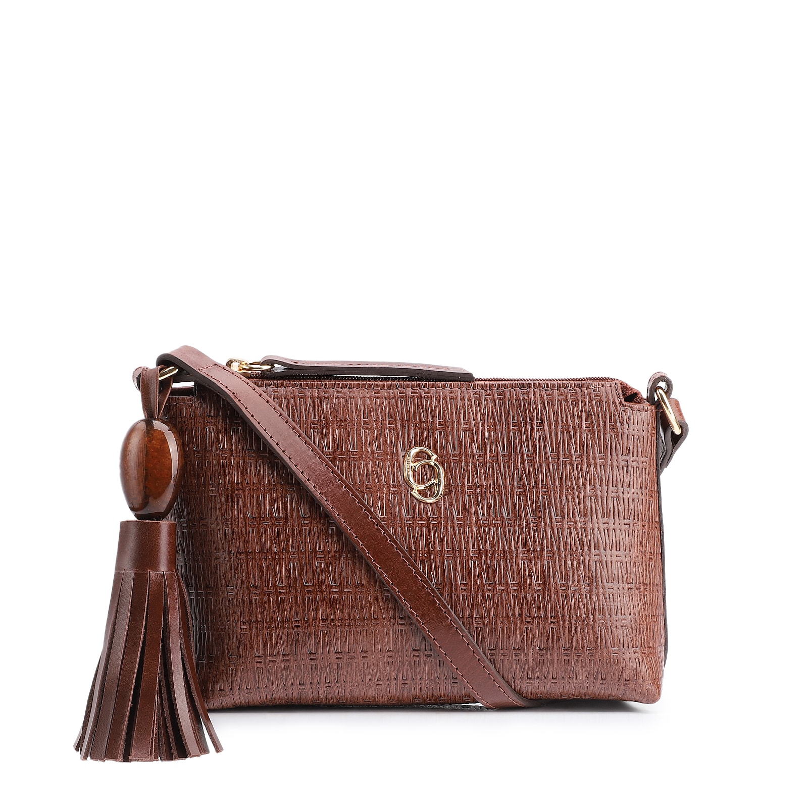 Bolsa Transversal Couro Marrom