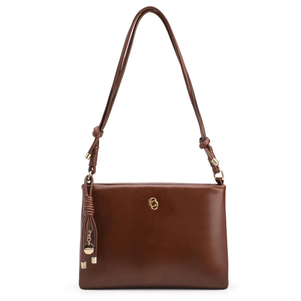 Bolsa Transversal Couro Marrom