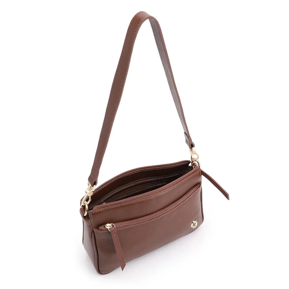 Bolsa Transversal Couro Marrom - imagem 4