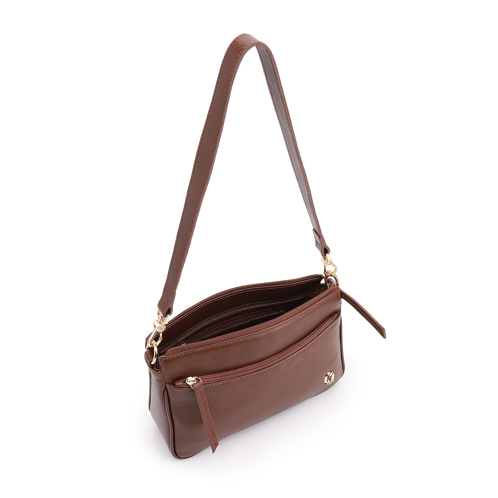 Bolsa Transversal Couro Marrom