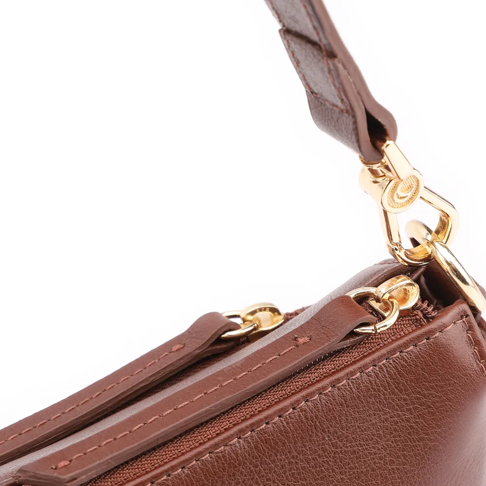 Bolsa Transversal Couro Marrom - imagem 5