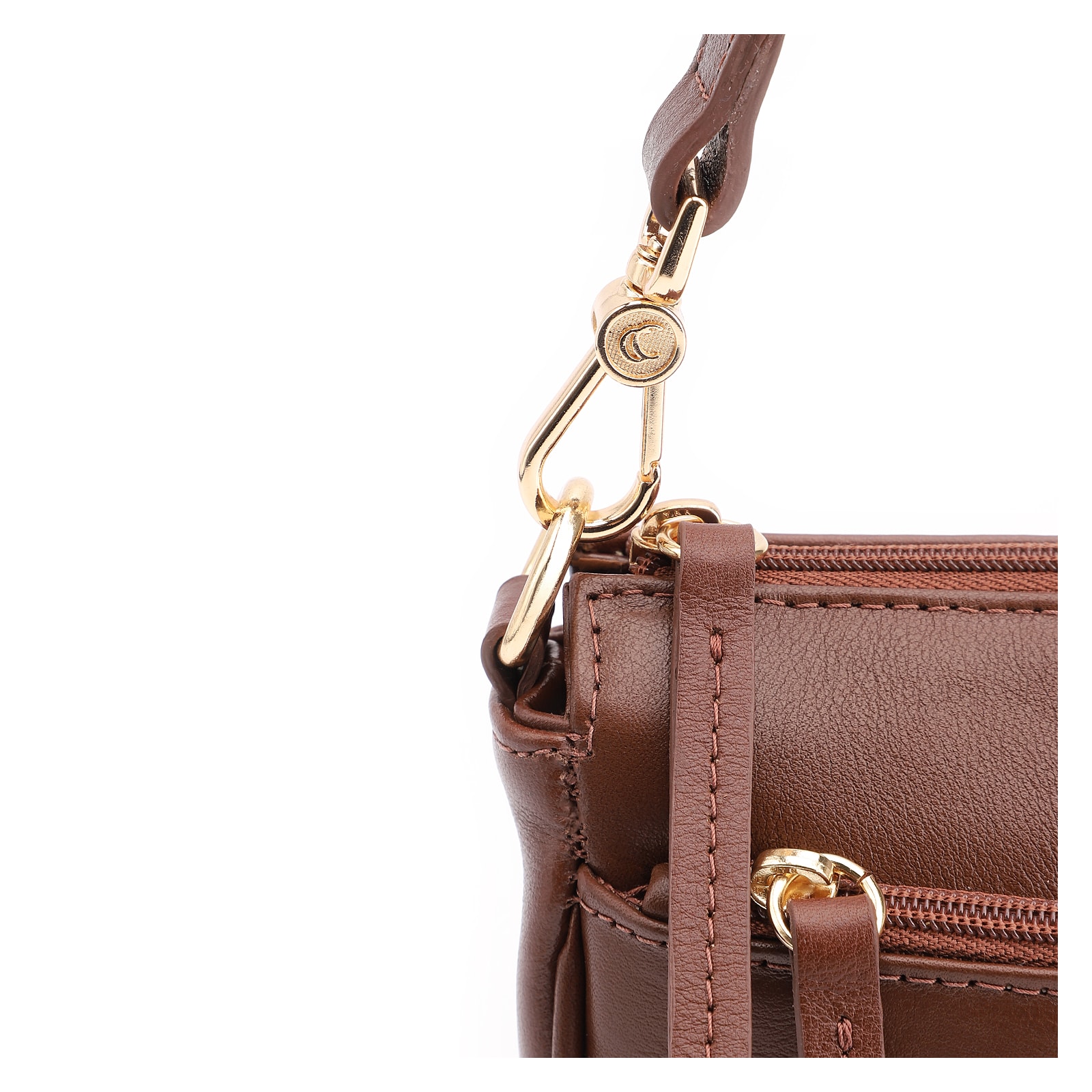 Bolsa Transversal Couro Marrom