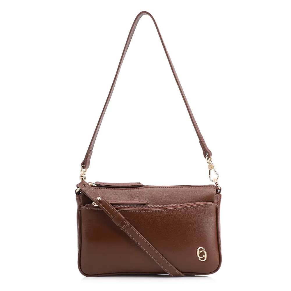 Bolsa Transversal Couro Marrom