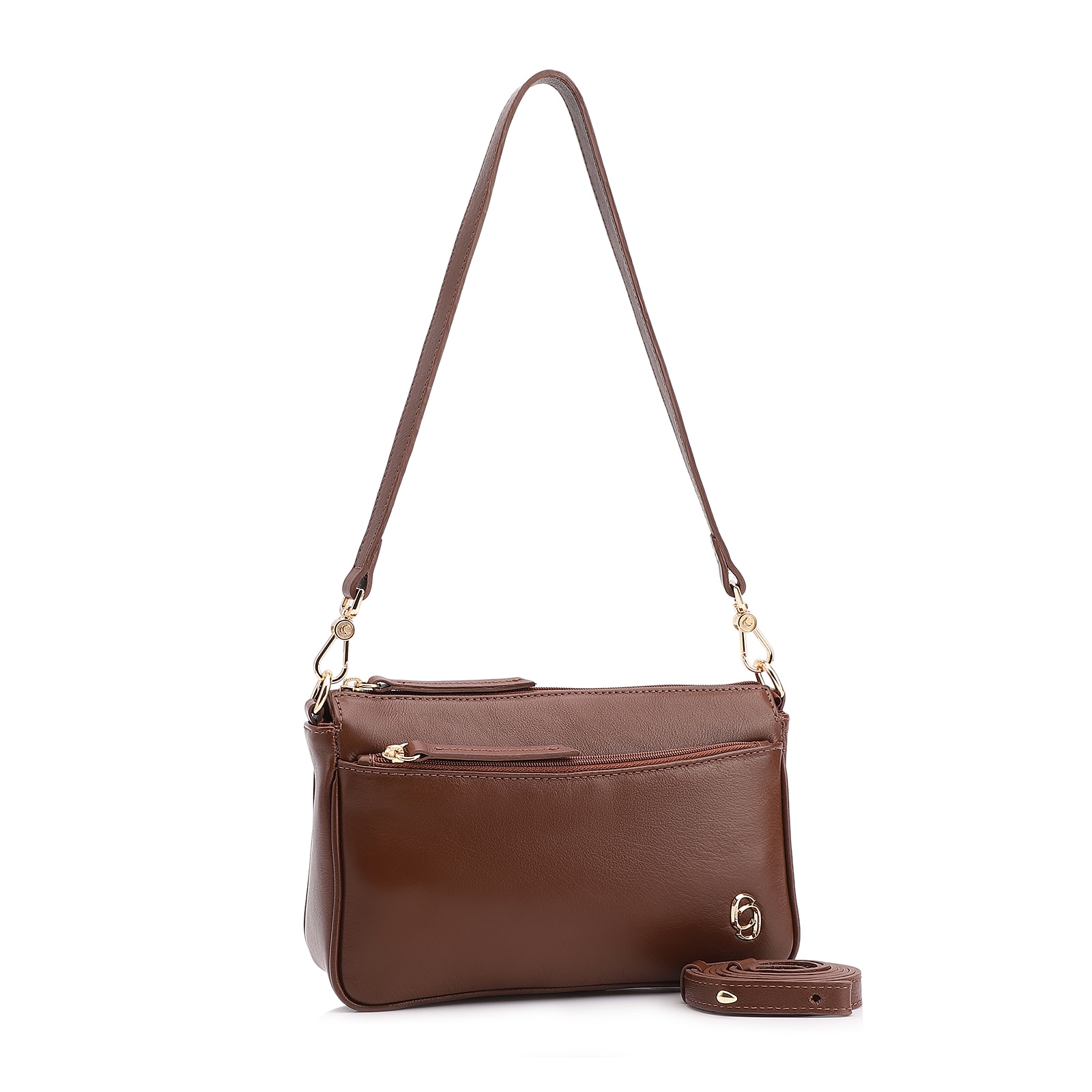 Bolsa Transversal Couro Marrom