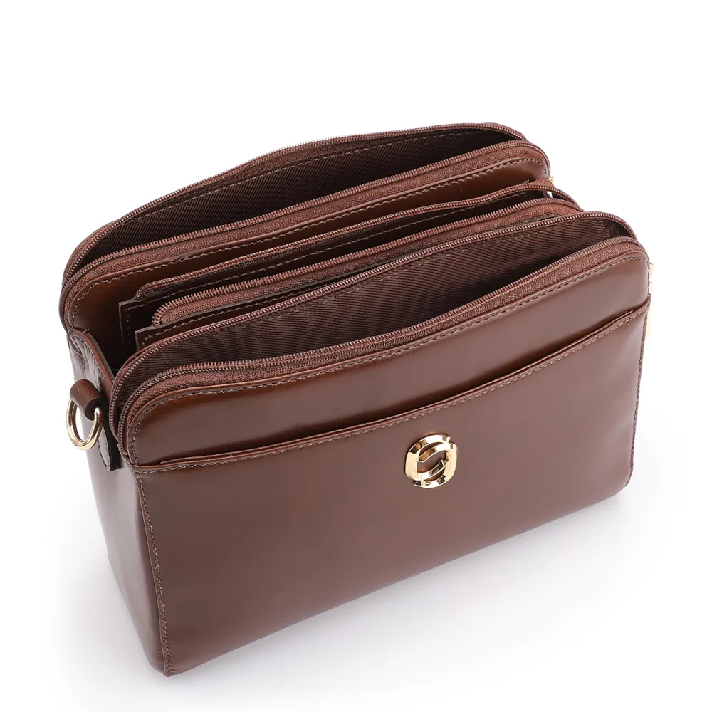 Bolsa Transversal Couro Marrom - imagem 4