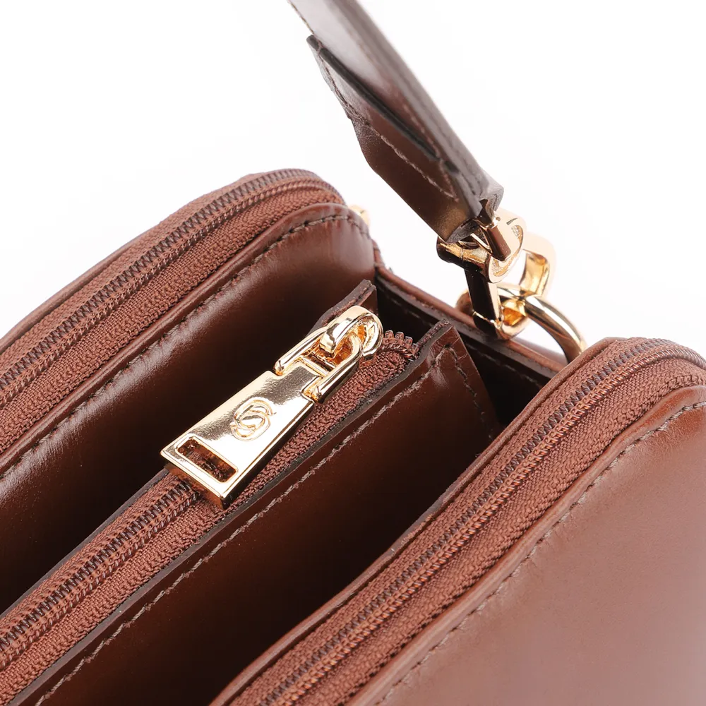 Bolsa Transversal Couro Marrom - imagem 5