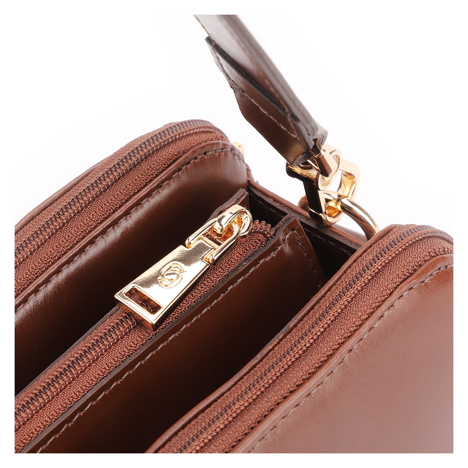 Bolsa Transversal Couro Marrom
