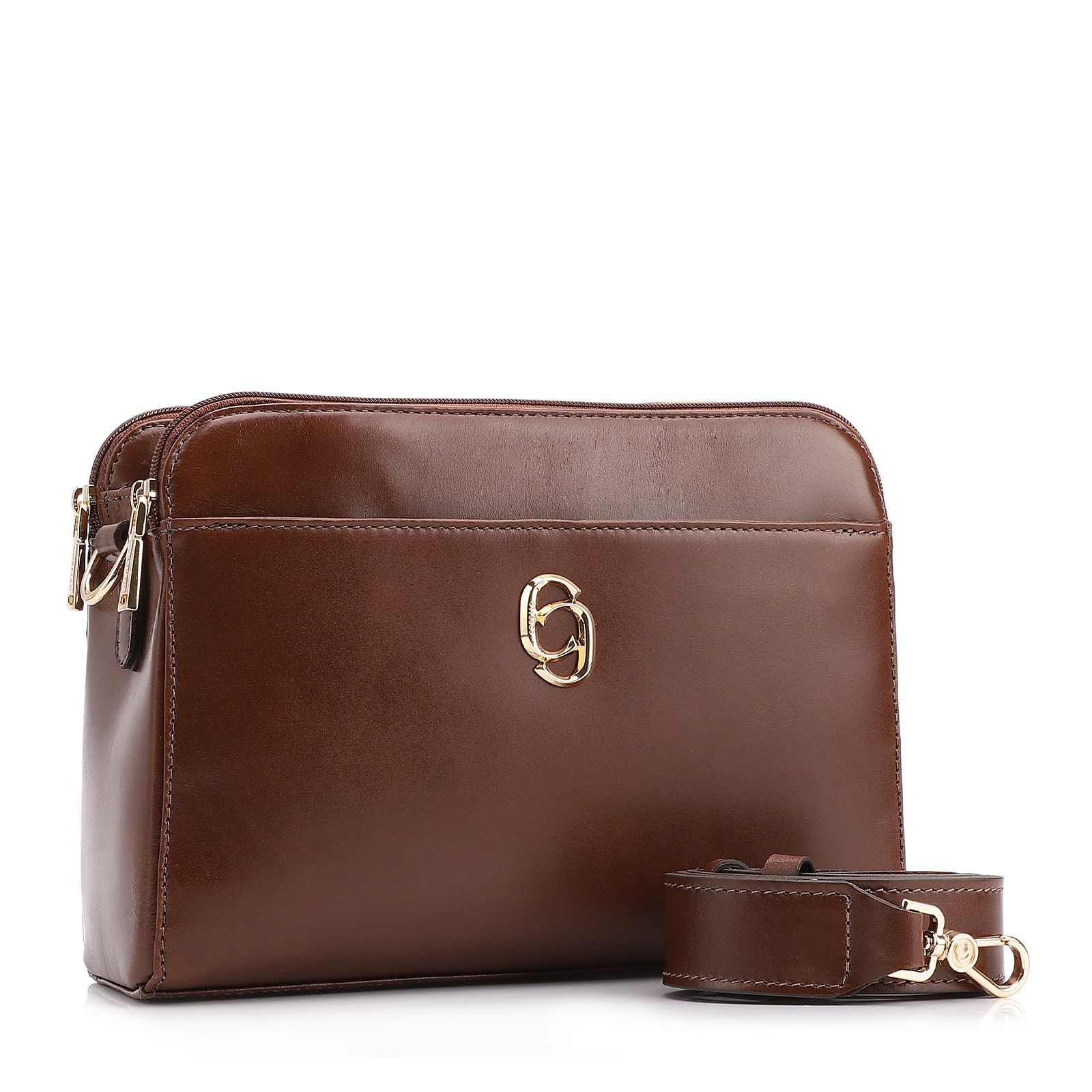 Bolsa Transversal Couro Marrom