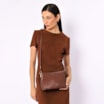 Bolsa Transversal Couro Marrom - imagem 2