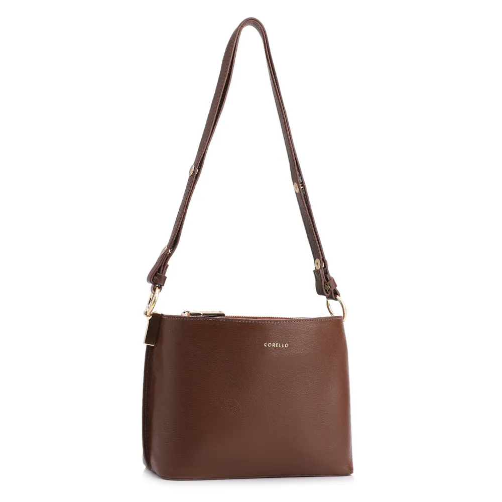 Bolsa Transversal Couro Marrom - imagem 3