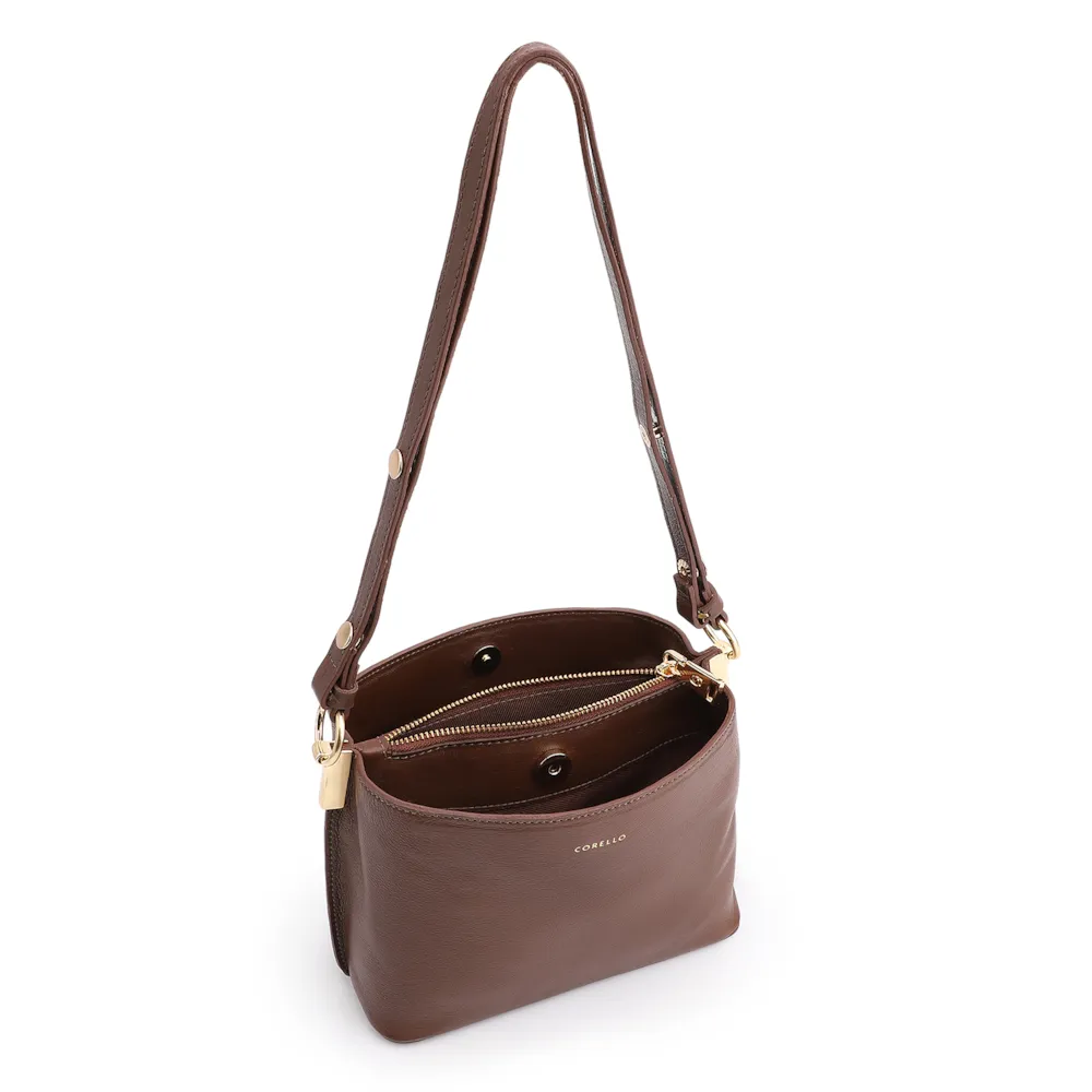 Bolsa Transversal Couro Marrom - imagem 5